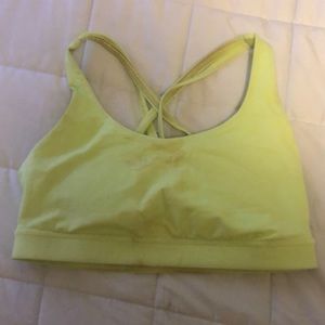 Lime lulu lemon sports bra